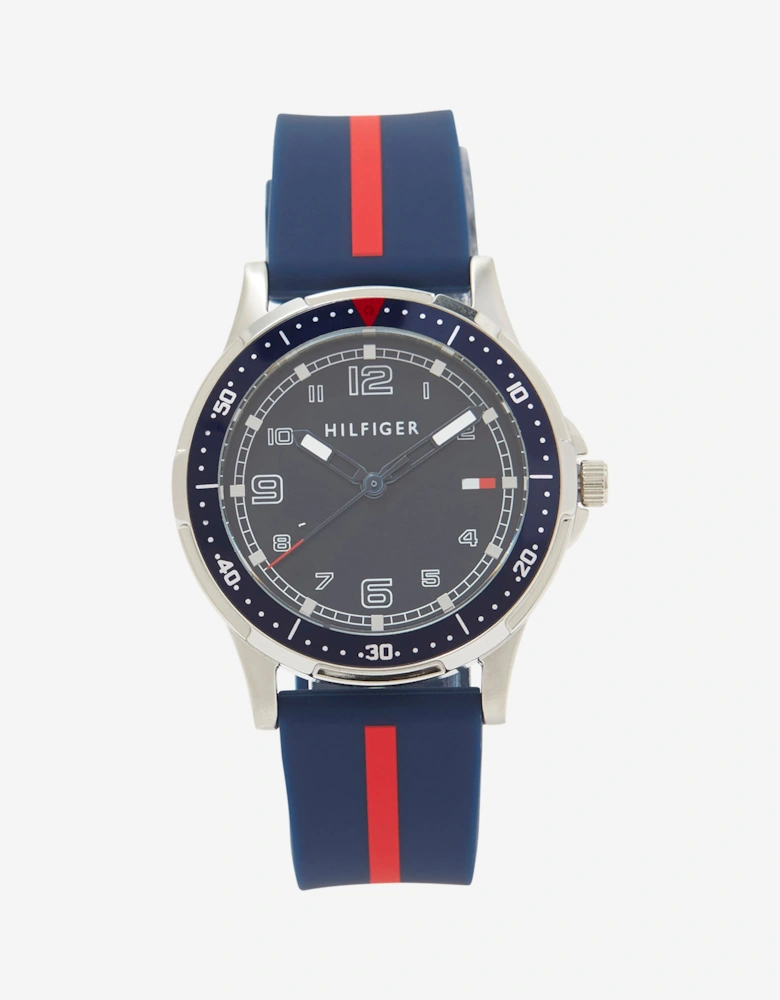 Boys Logo Strap Watch in Navy (34mm)