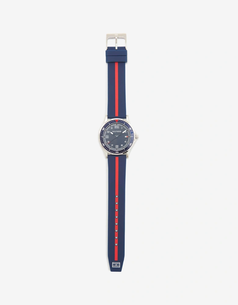 Boys Logo Strap Watch in Navy (34mm)