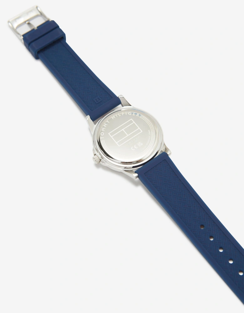 Boys Logo Strap Watch in Navy (34mm)