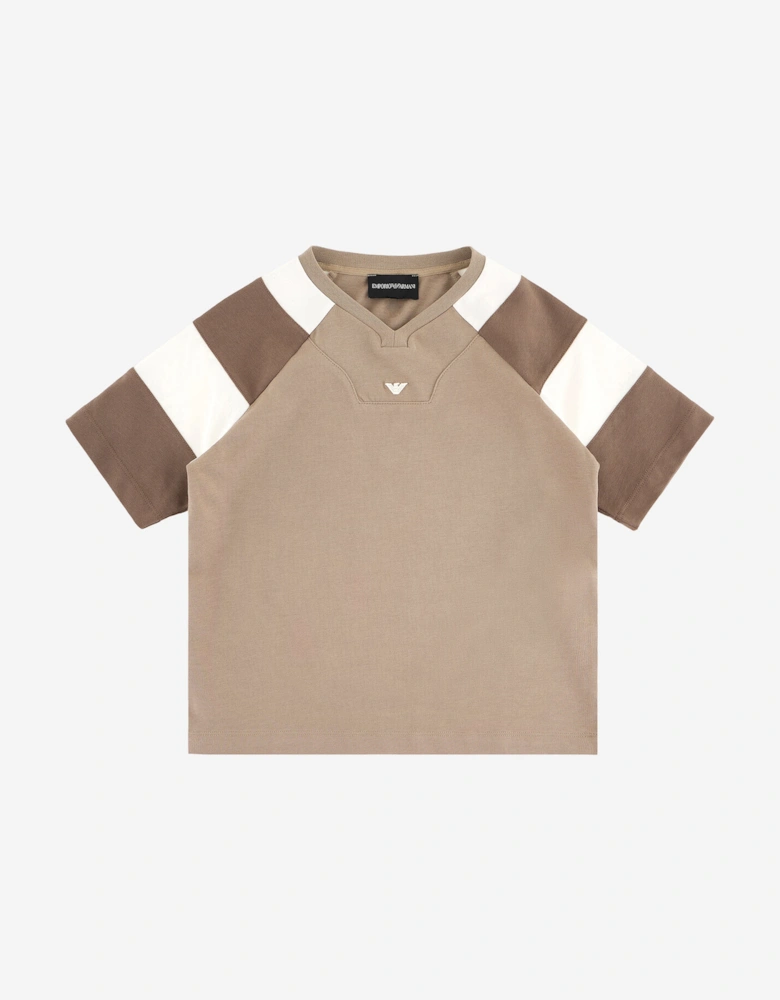 Boys Colourblock T-Shirt in Brown