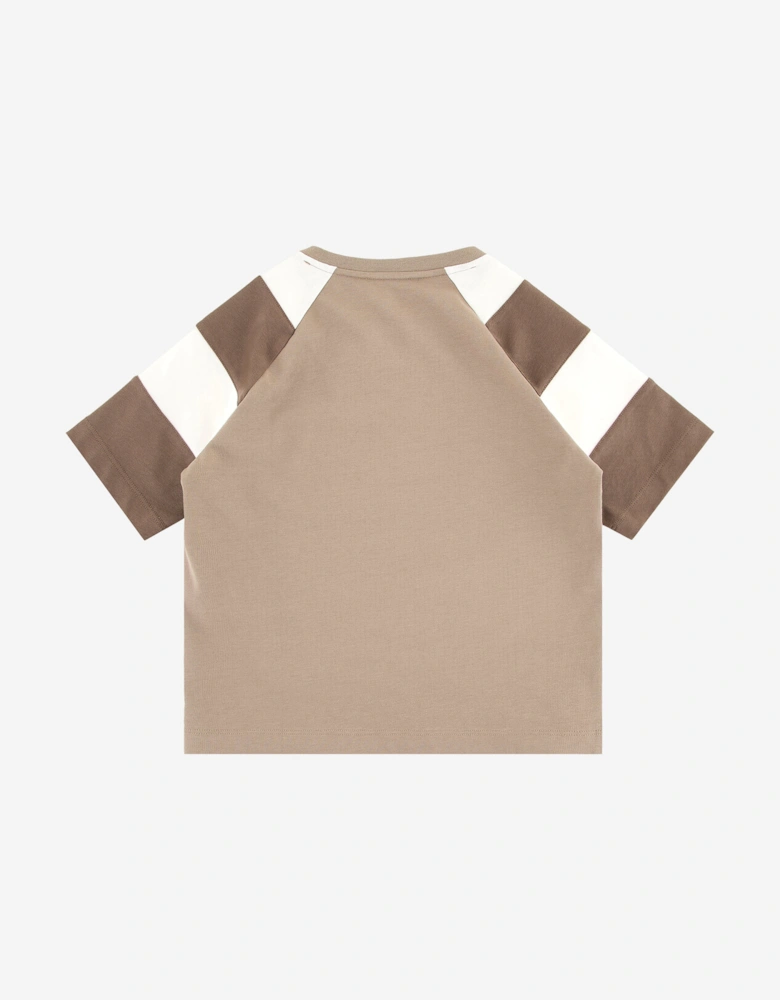 Boys Colourblock T-Shirt in Brown