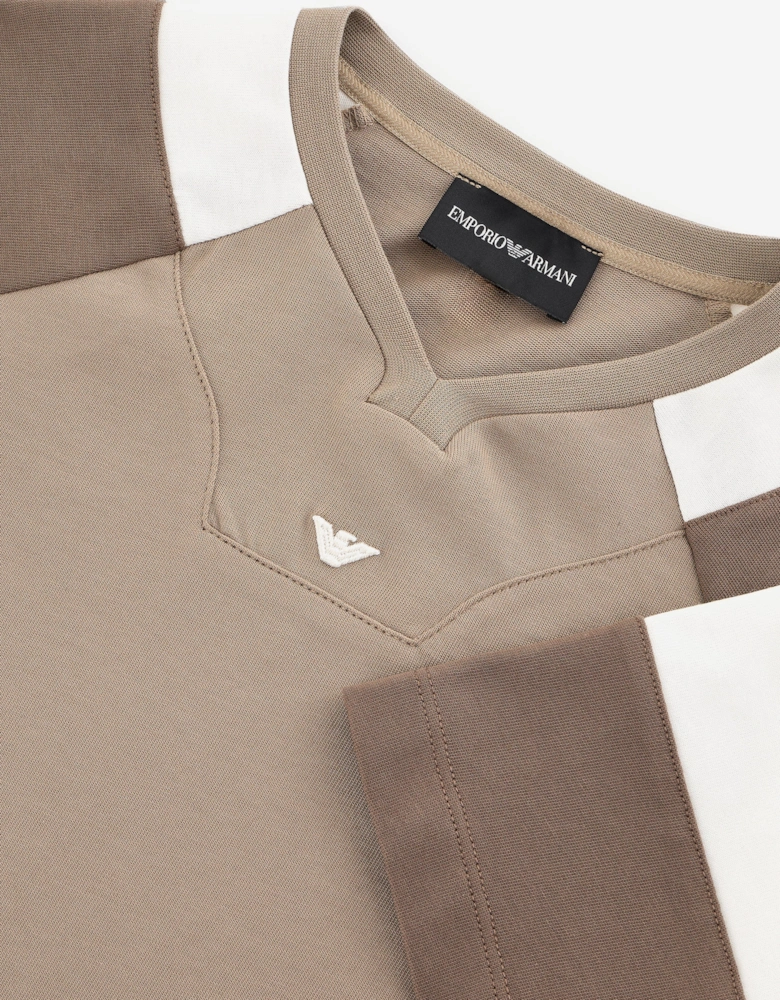 Boys Colourblock T-Shirt in Brown