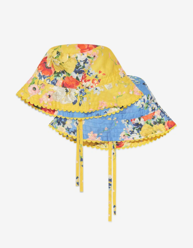 Girls Reversible Bucket Hat in Multicolour
