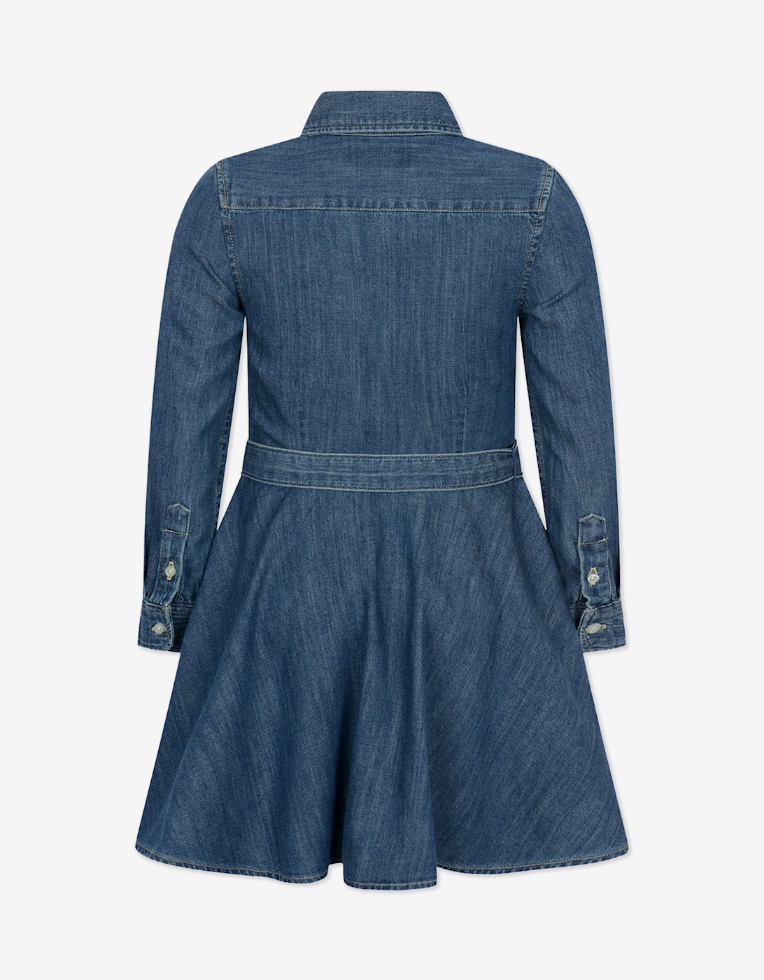 Girls Denim Shirt Dress in Blue