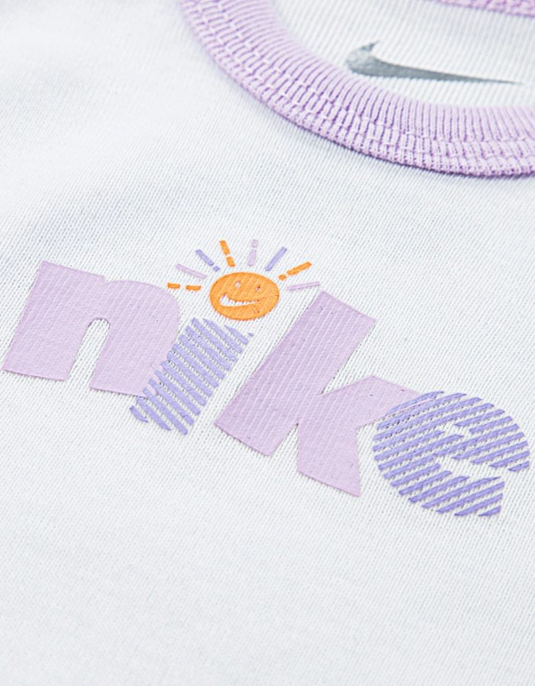Baby Girls 2 Piece Sunny Swoosh Tutu Set in White
