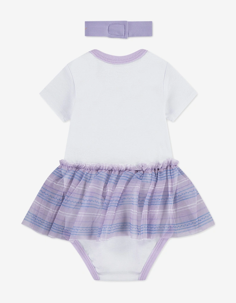 Baby Girls 2 Piece Sunny Swoosh Tutu Set in White