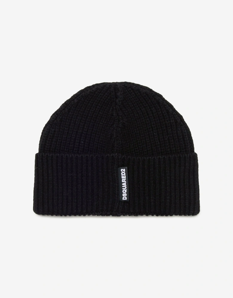 Kids Icon Logo Beanie Hat in Black