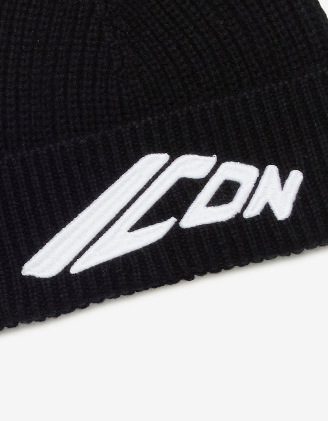 Kids Icon Logo Beanie Hat in Black