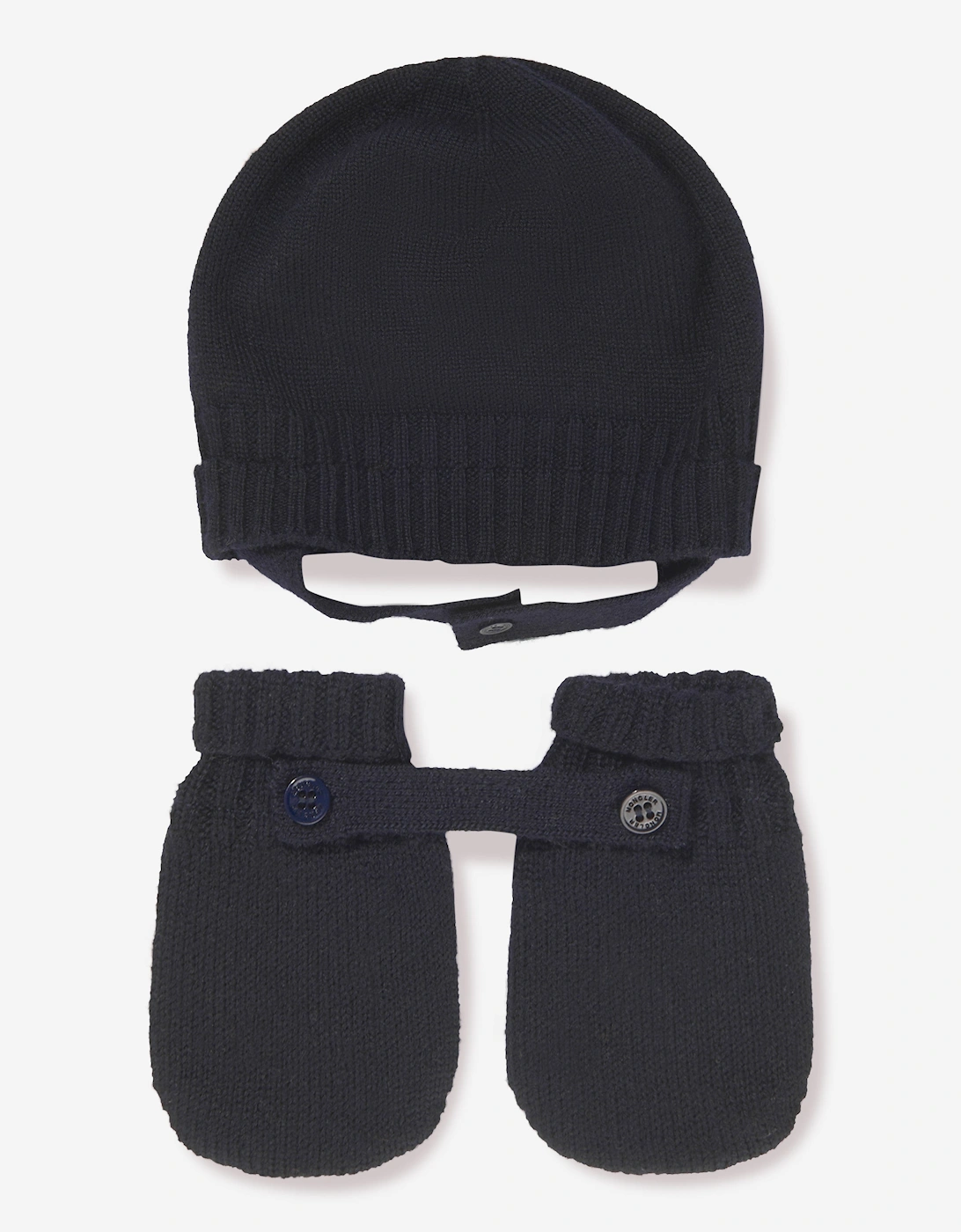 Enfant Baby Hat And Mittens Set in Navy