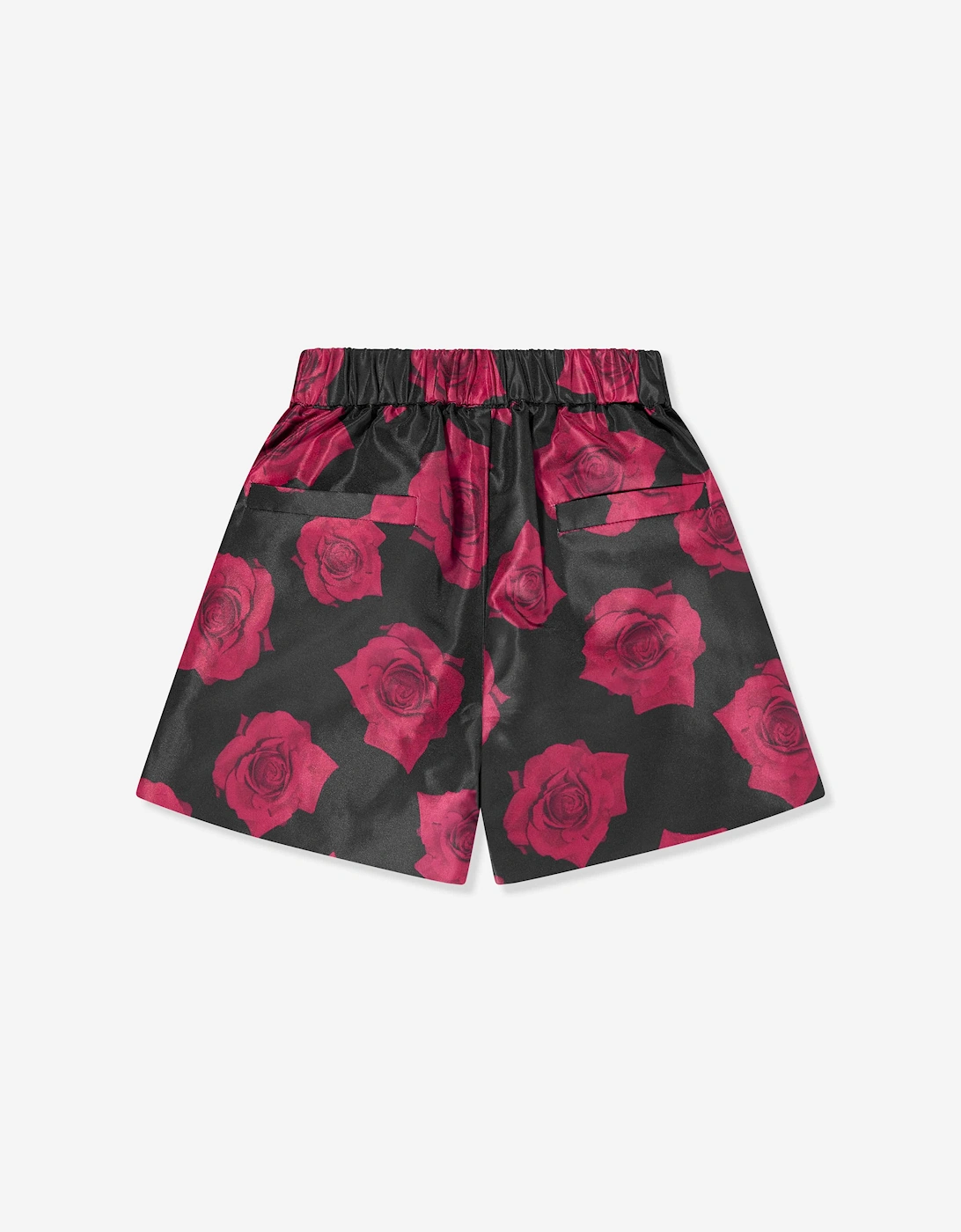 BCBGMAXAZRIA Girls Digital Print Rose Shorts in Black