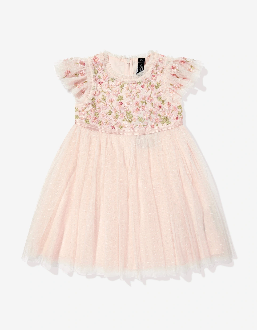 Girl's Needle & Thread Girls Everett Bloom Bodice Dress in Pink - Size: 10 years