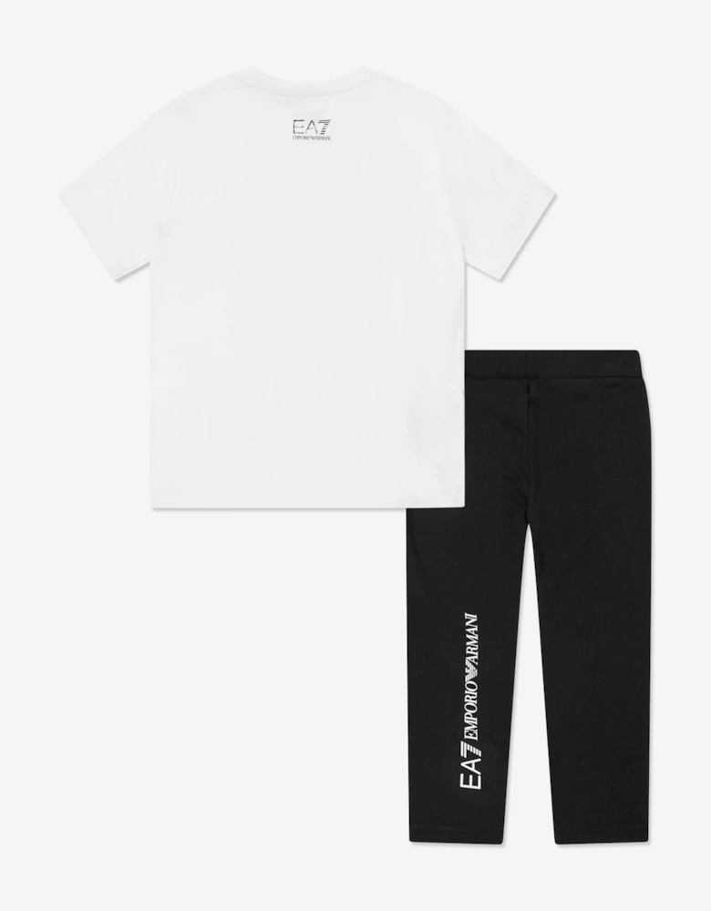 Girls Logo Short Set in White
