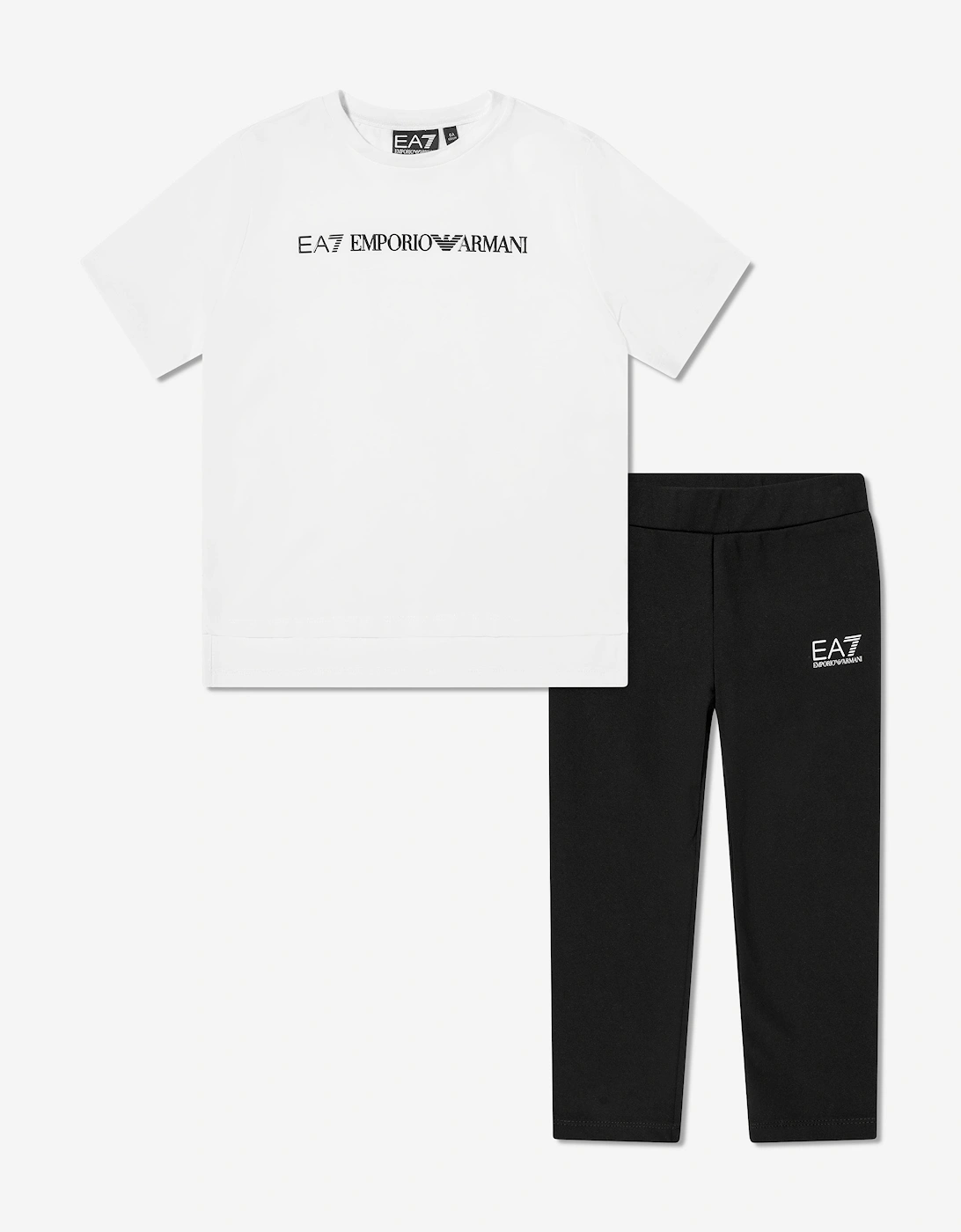 Girls Logo Short Set in White, 5 of 4