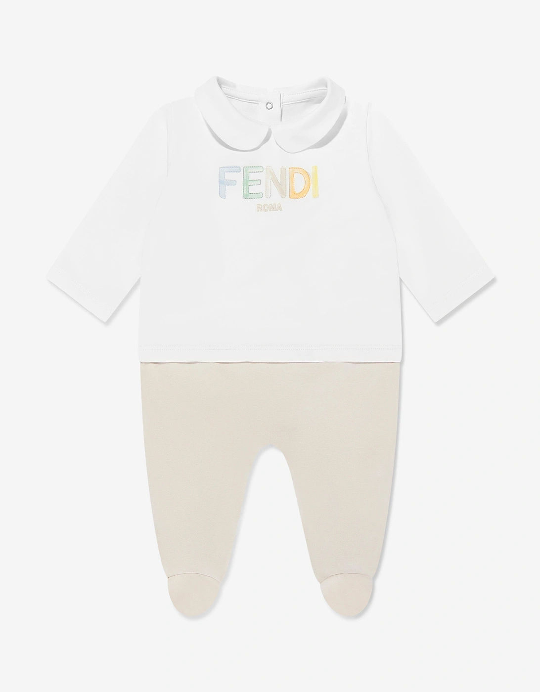 Baby Logo Babygrow Set in Beige
