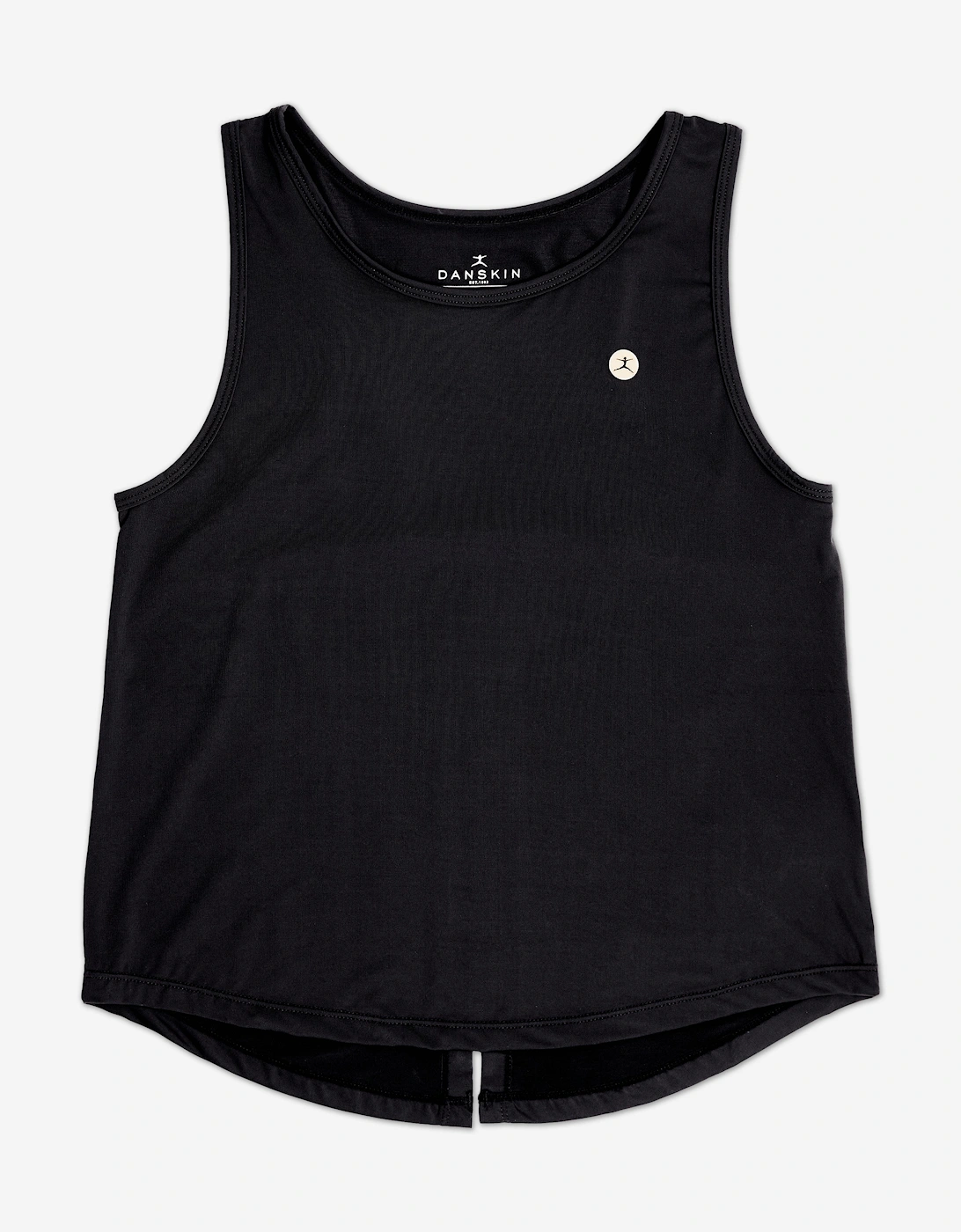 Girls Split Back Vest Top in Black, 5 of 4