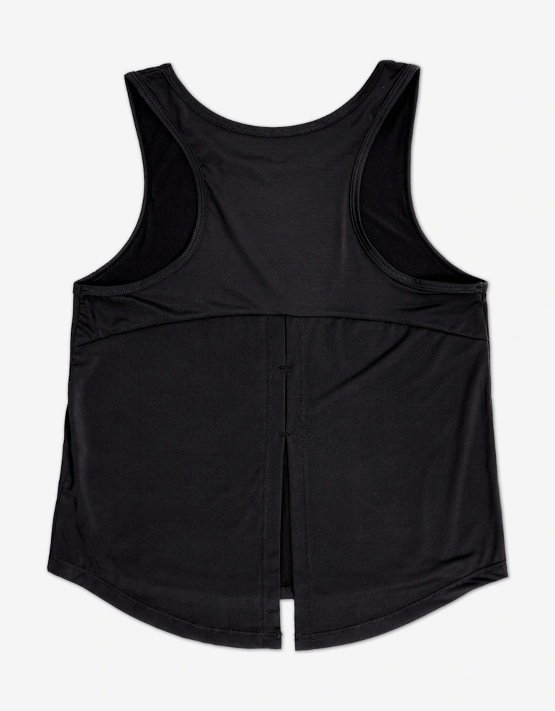 Girls Split Back Vest Top in Black