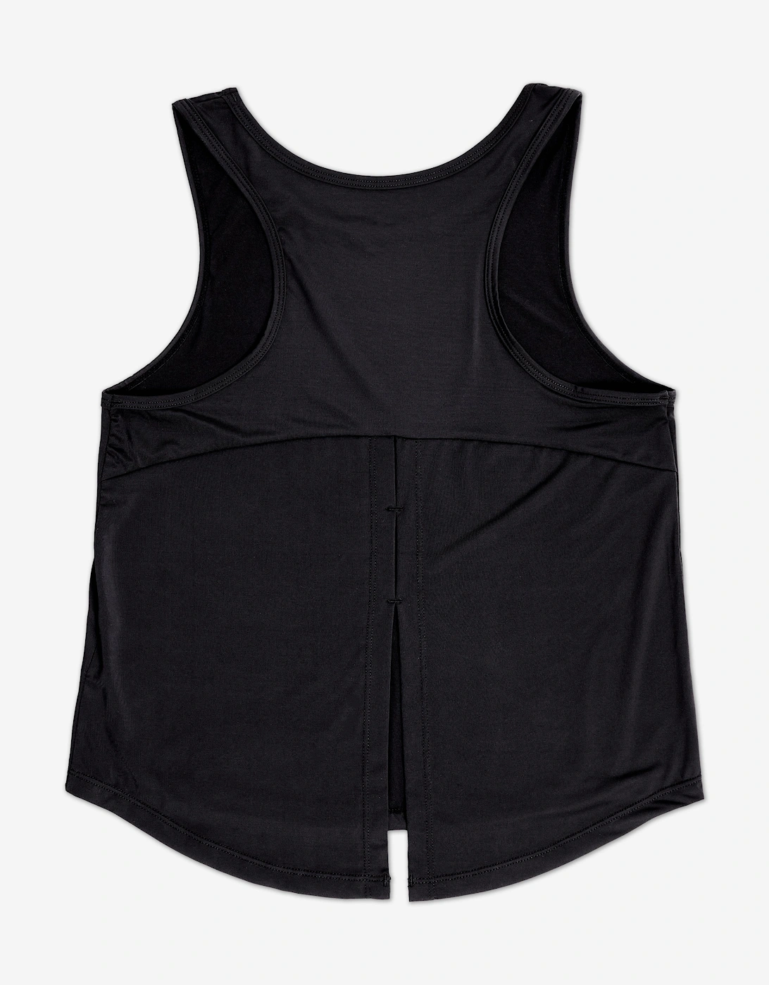 Girls Split Back Vest Top in Black