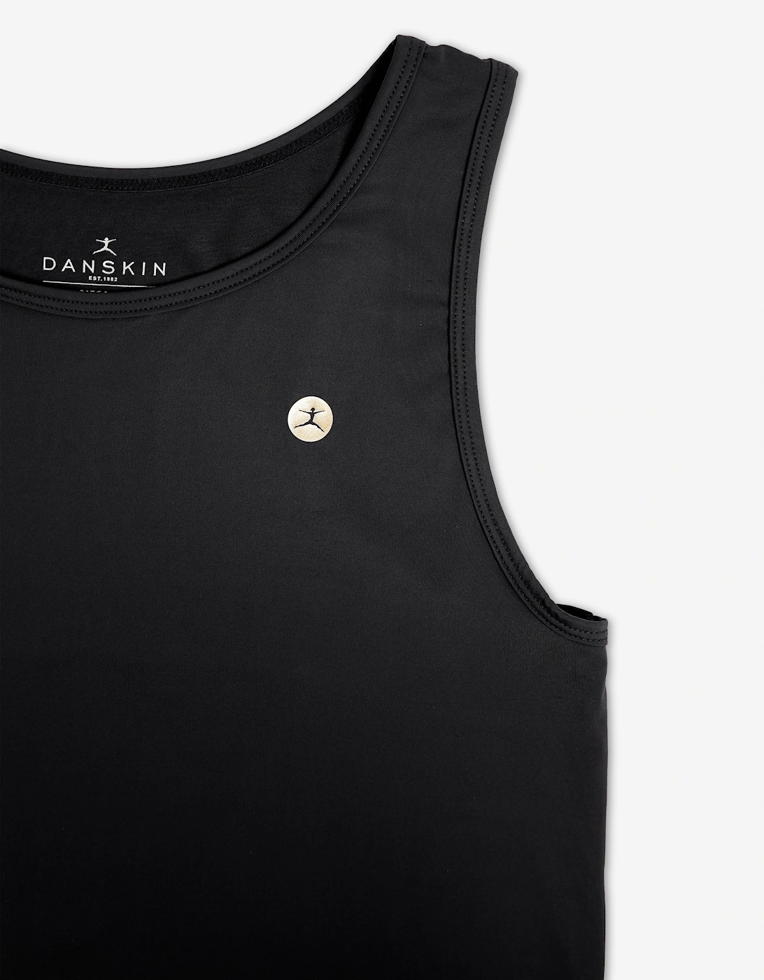 Girls Split Back Vest Top in Black