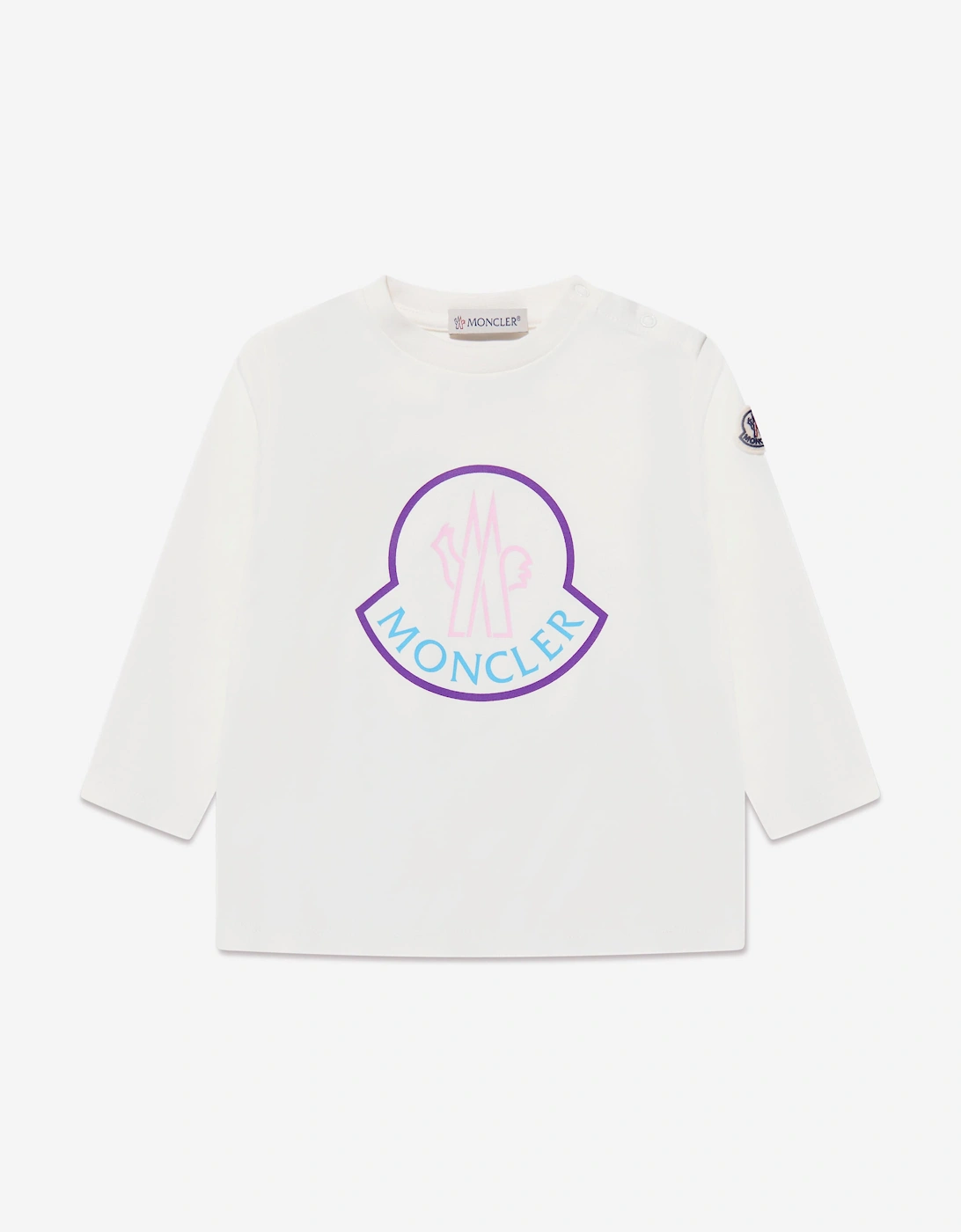 Enfant Baby Girls Long Sleeve Logo T-Shirt in Ivory, 5 of 4