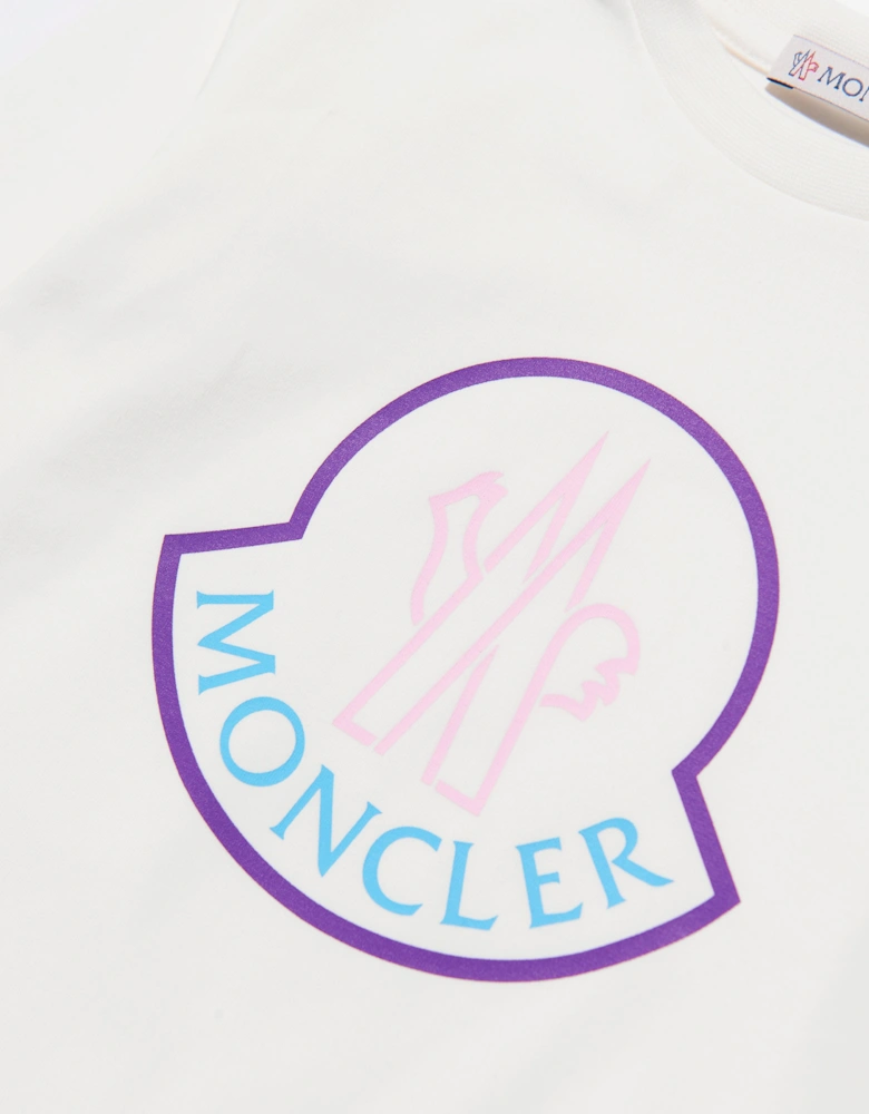 Enfant Baby Girls Long Sleeve Logo T-Shirt in Ivory