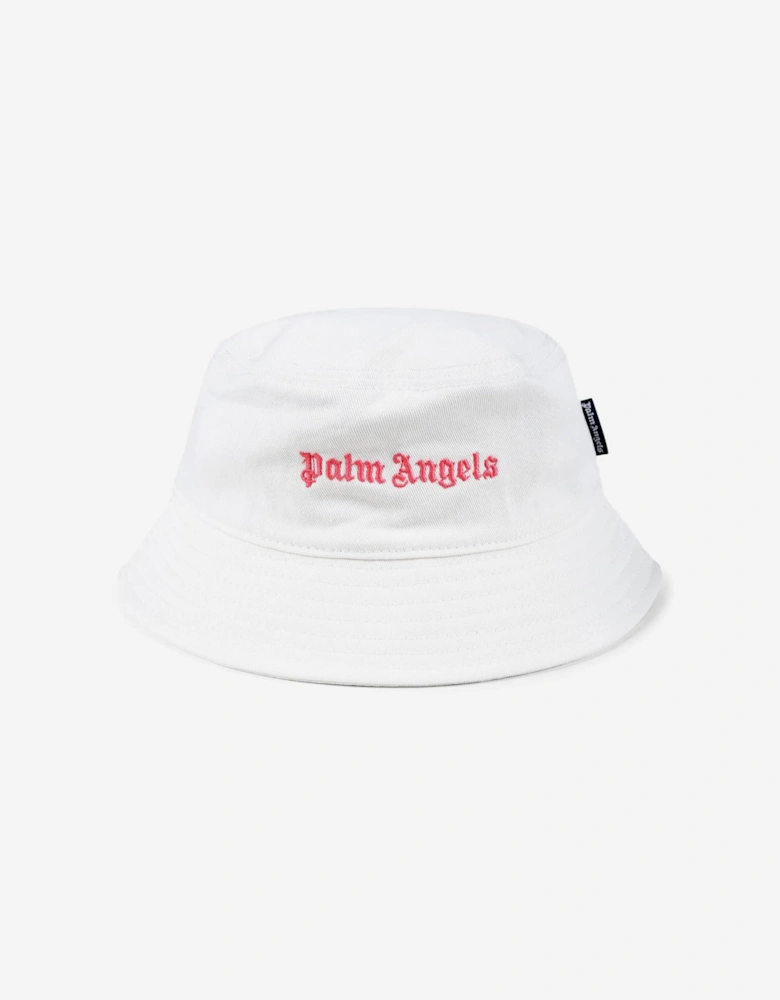 Girls Logo Bucket Hat in Ivory