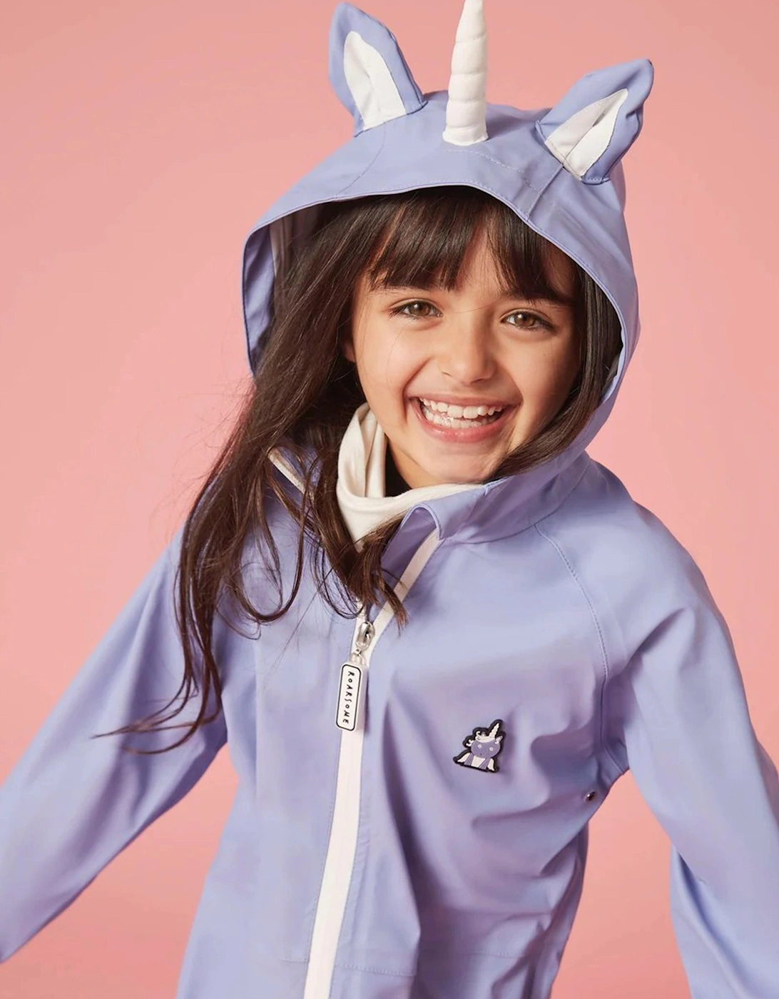 Girls Sparkle The Unicorn Puddlesuit in Purple