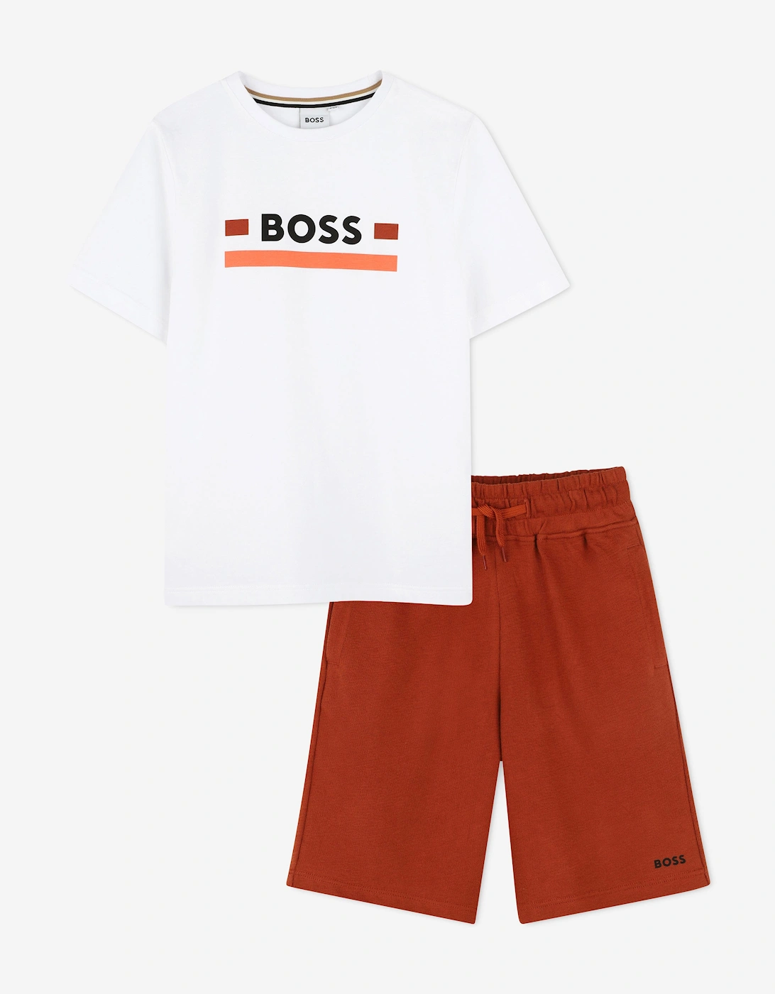 BOSS Boys Short Set in Brown, 5 of 4