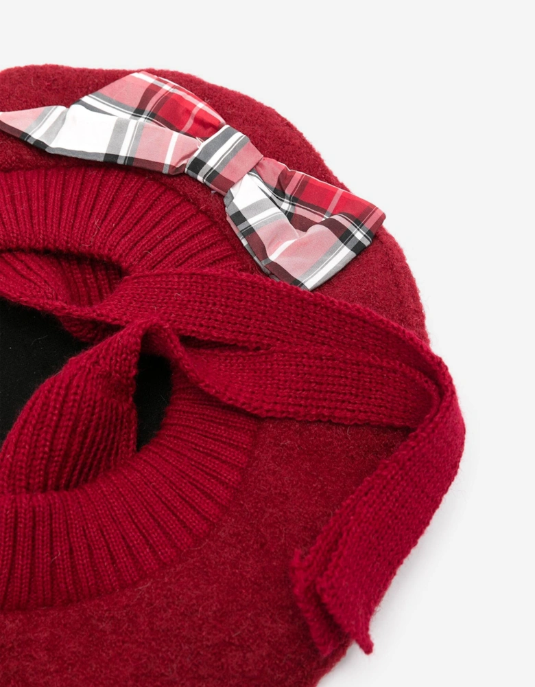 Baby Girls Wool Beret in Red