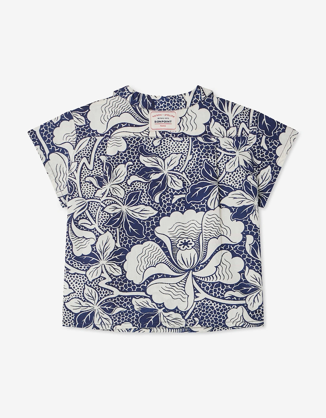 Baby Boys Floral Gerald Shirt in Blue