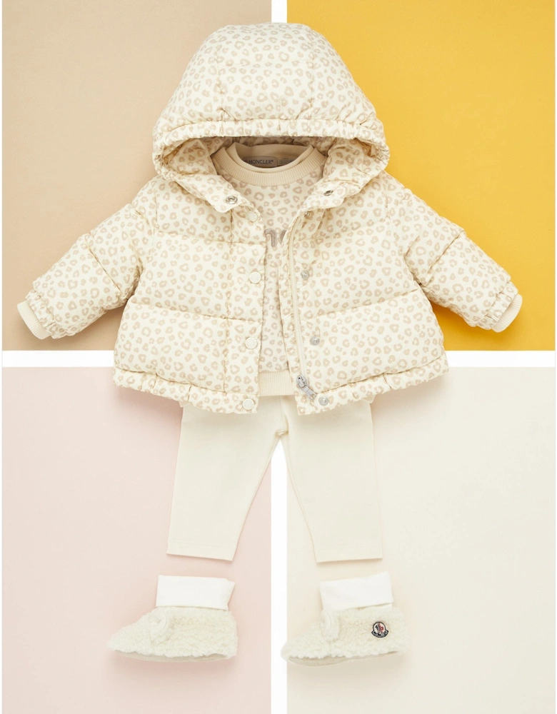 Enfant Baby Girls Down Padded Tessa Jacket in Beige