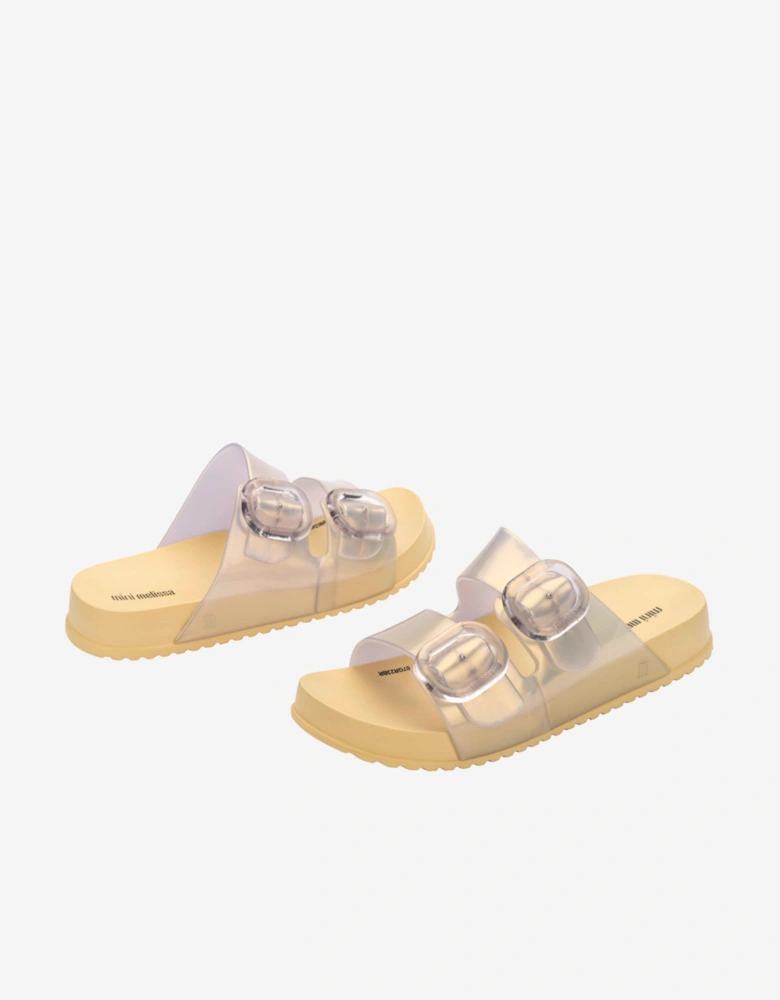 Girls Cozy Slide Sandals in Gold