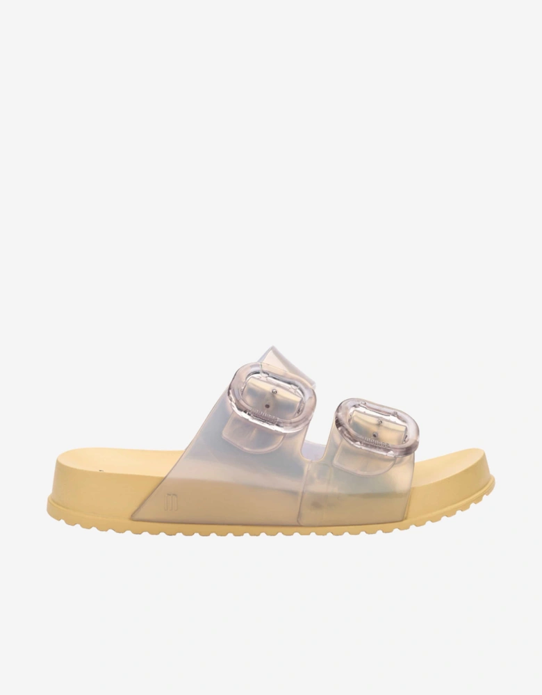 Girls Cozy Slide Sandals in Gold