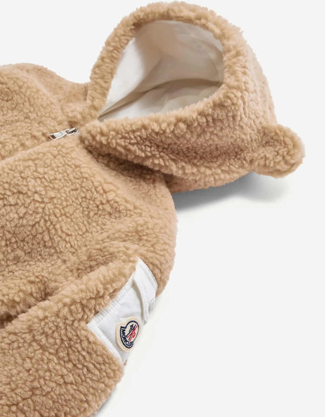 Baby Teddy Fleece Romper in Beige