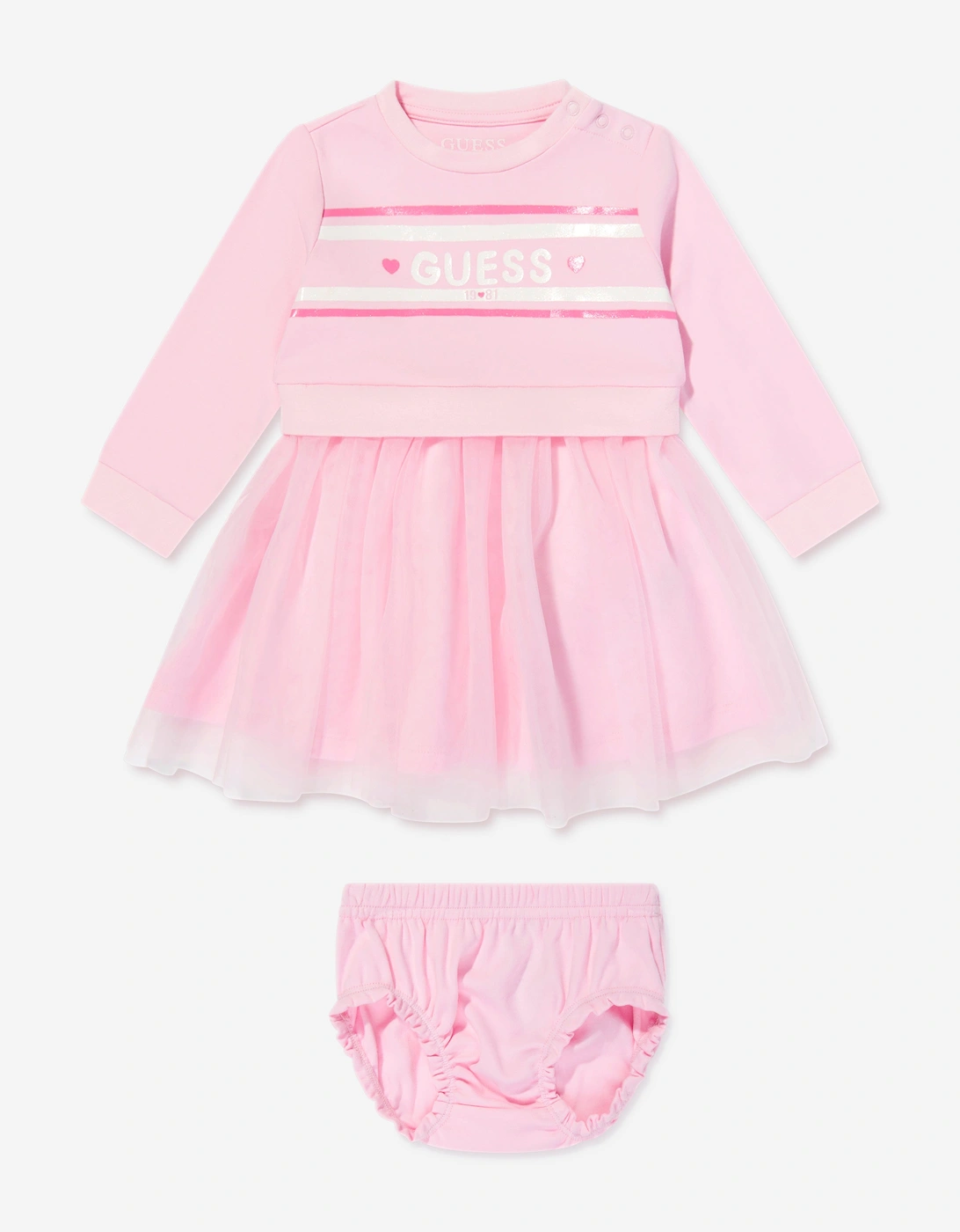 Baby Girls Dress and Knickers Set in Pink, 5 of 4