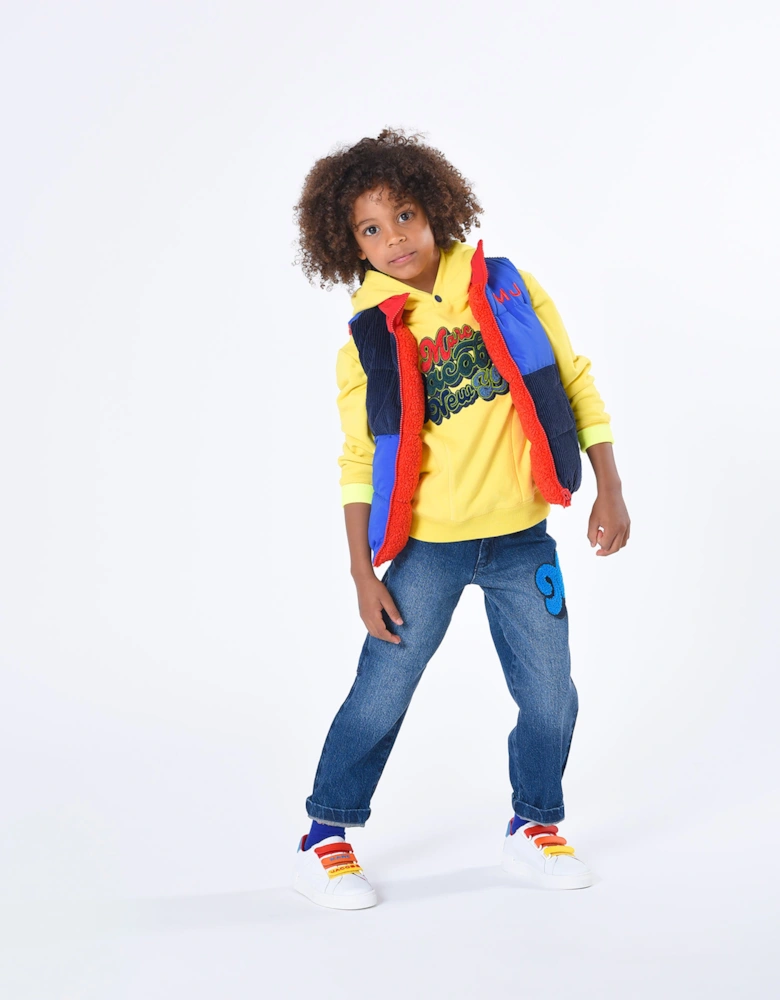 Boys Reversible Puffer Gilet in Blue