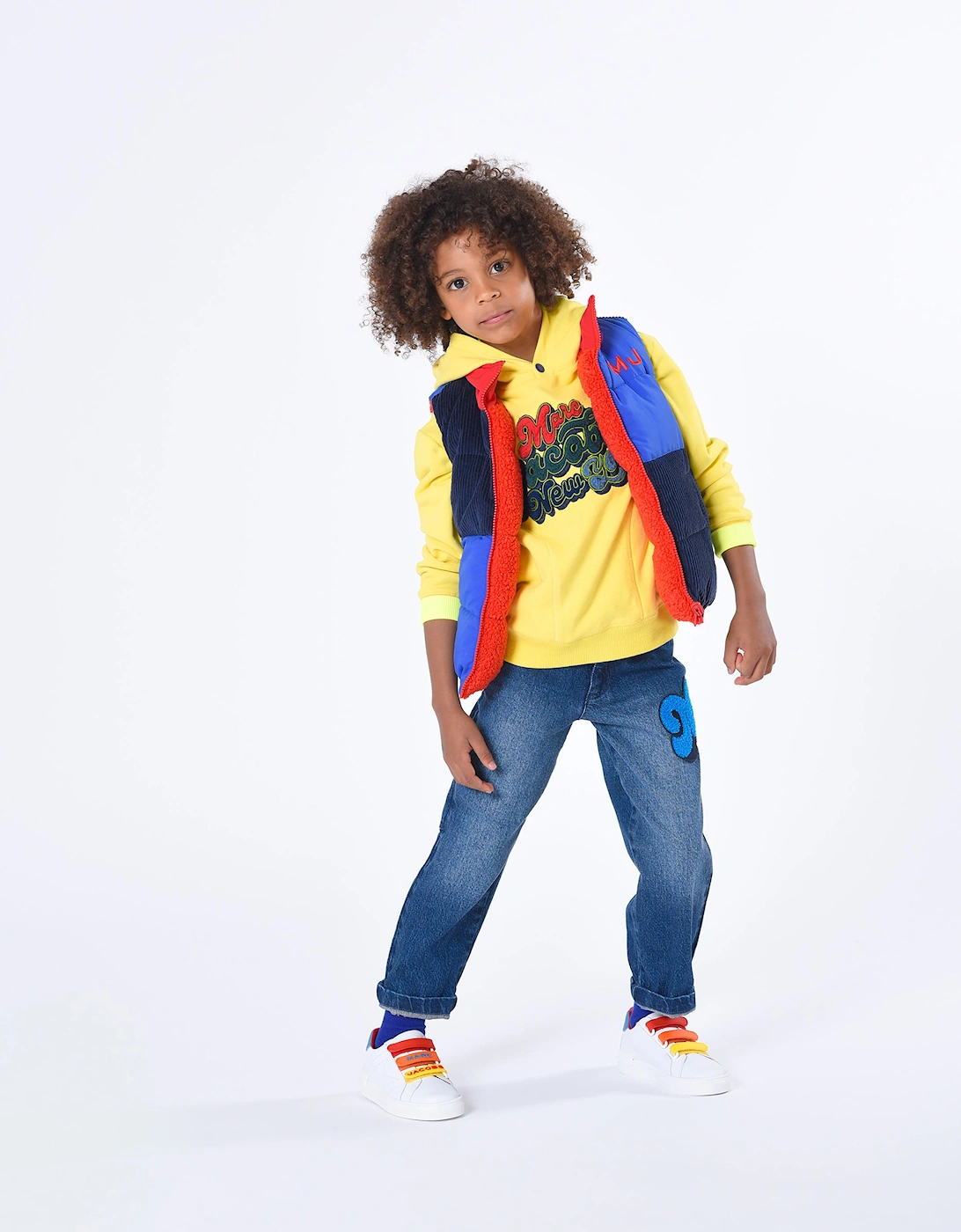 Boys Reversible Puffer Gilet in Blue