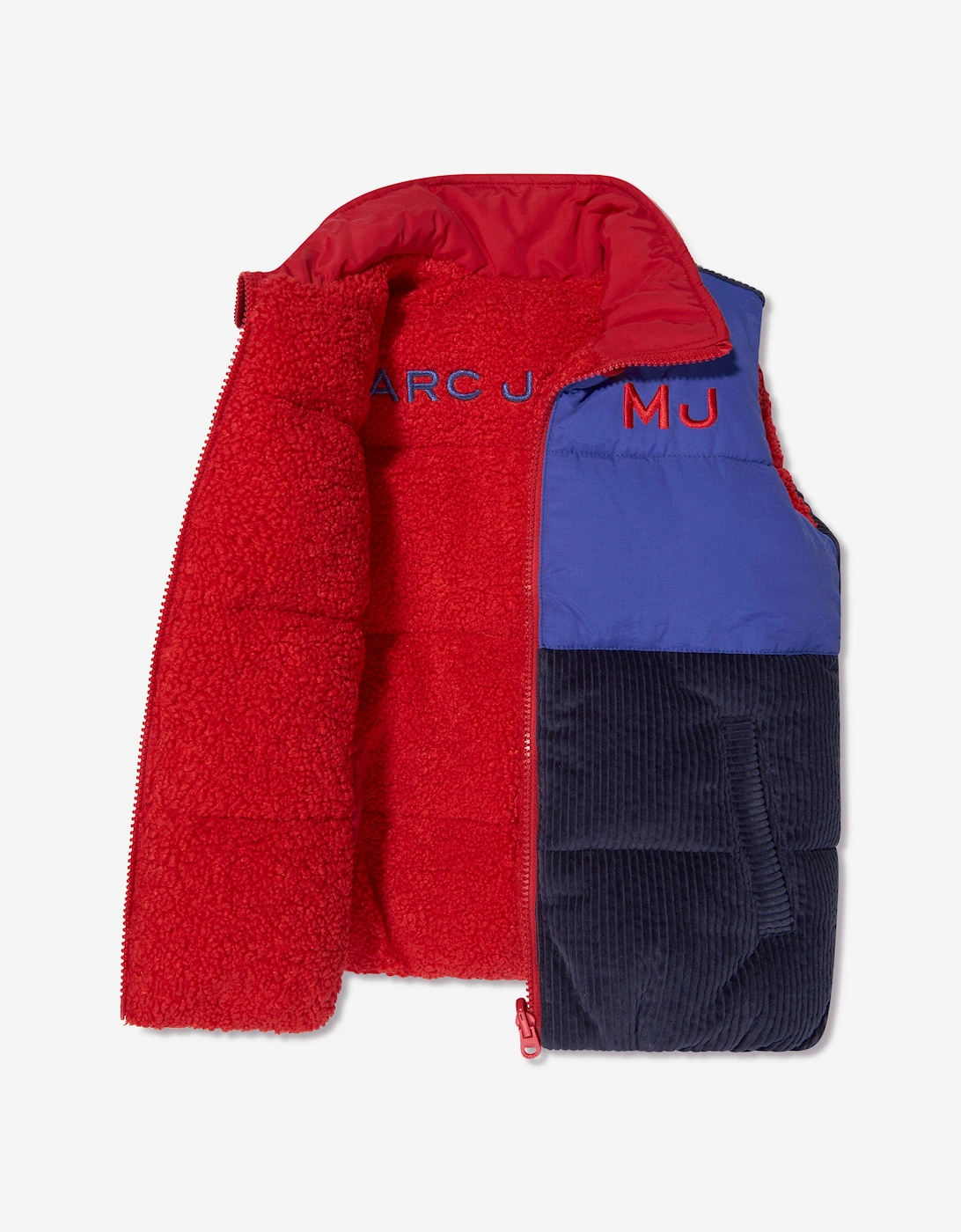 Boys Reversible Puffer Gilet in Blue