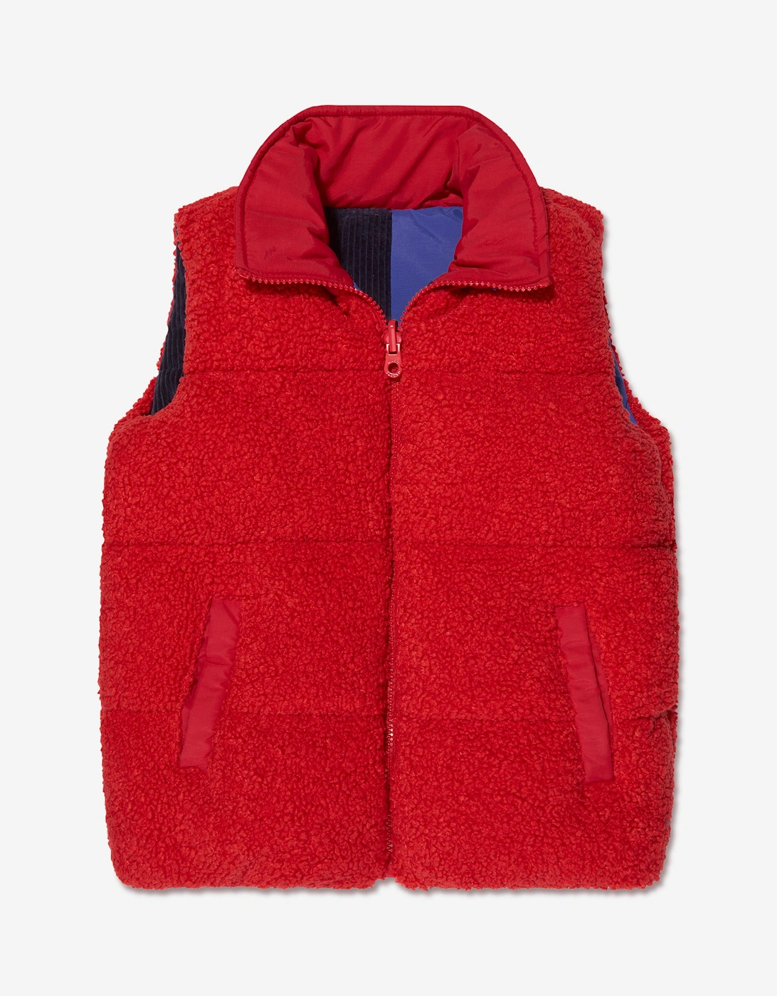 Boys Reversible Puffer Gilet in Blue