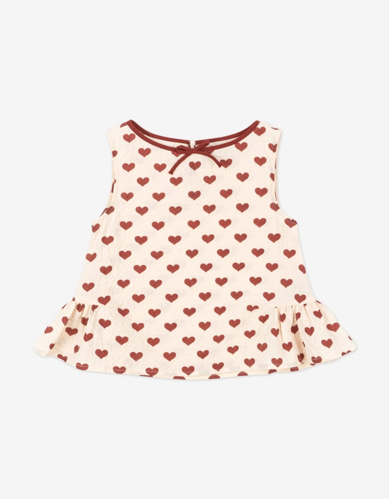 Girls Ava Sleeveless Top in Ivory