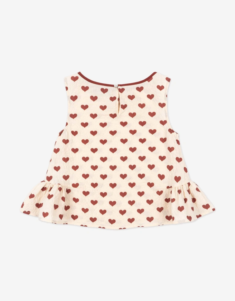 Girls Ava Sleeveless Top in Ivory