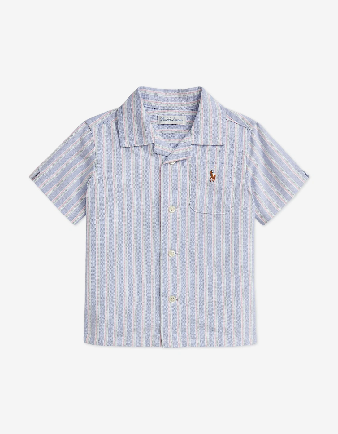 Baby Boys Oxford Shirt and Shorts Set in Blue