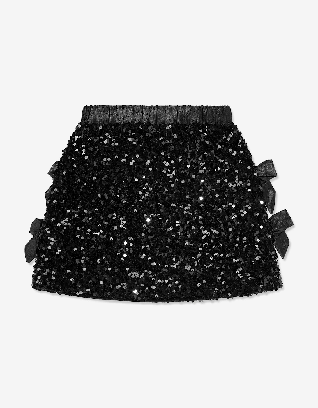BCBGMAXAZRIA Girls Sequin Velvet Skirt in Black