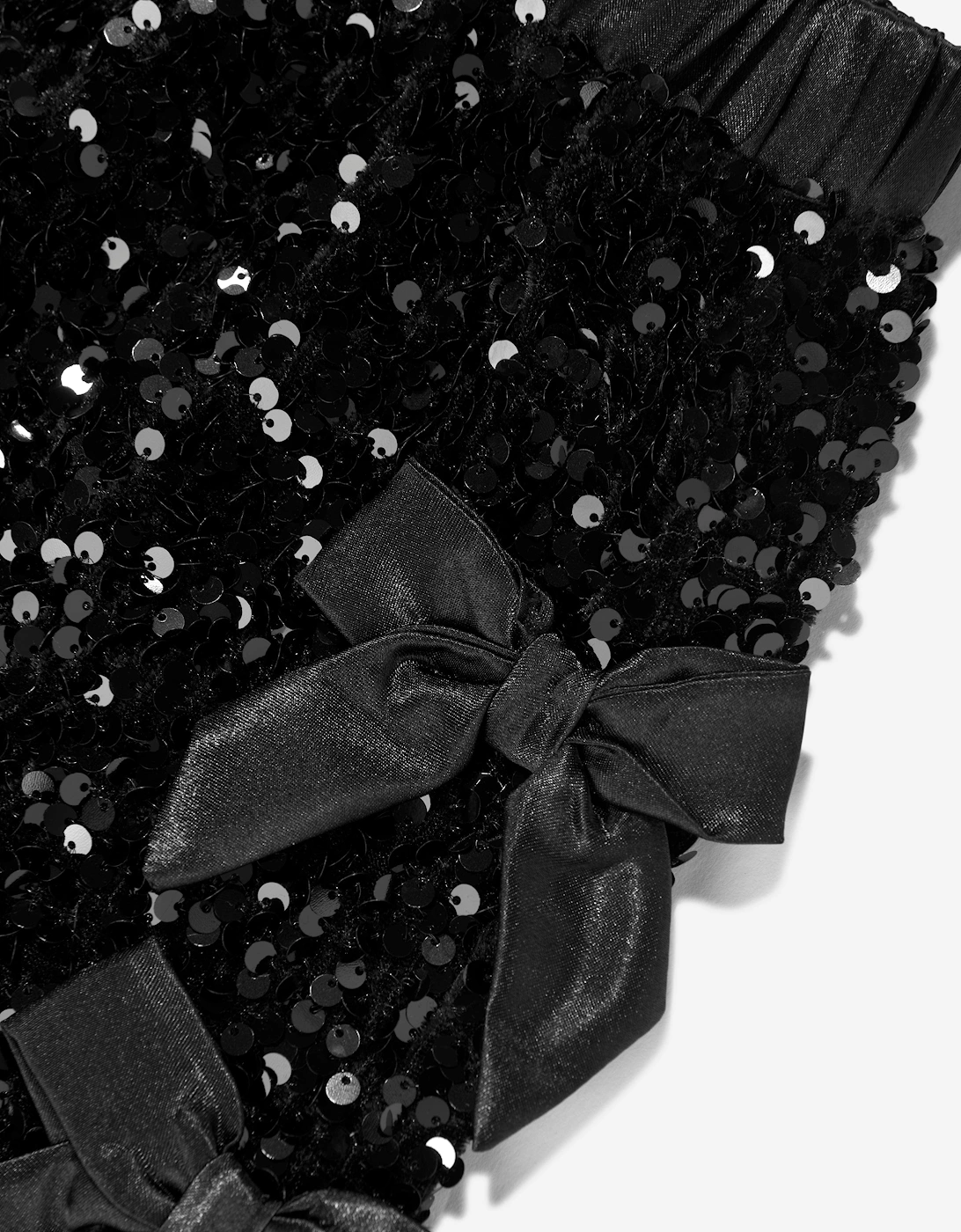BCBGMAXAZRIA Girls Sequin Velvet Skirt in Black