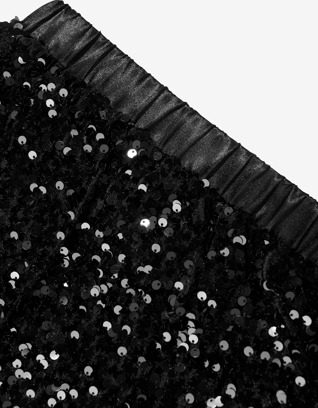 BCBGMAXAZRIA Girls Sequin Velvet Skirt in Black