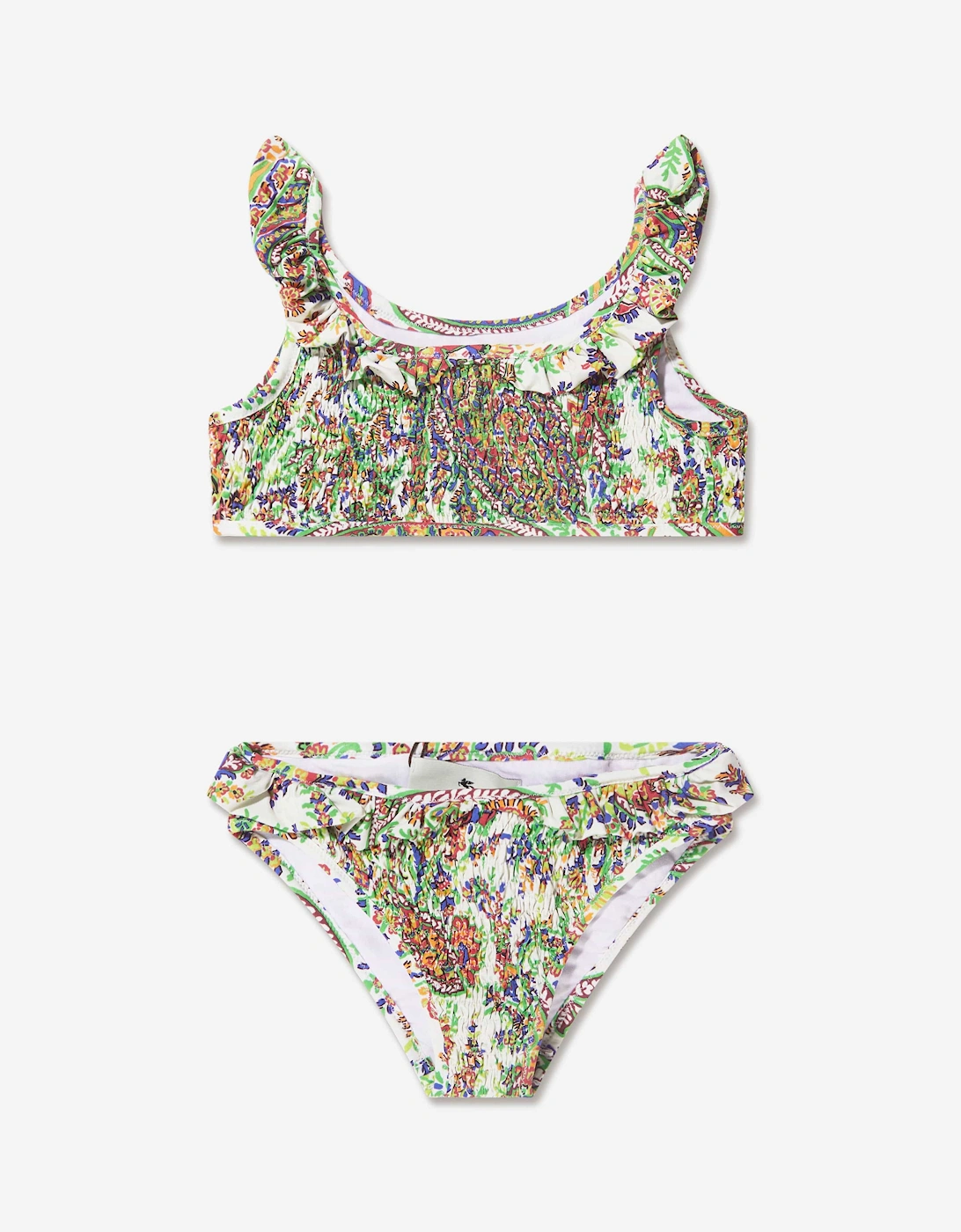 Girls Floral Paisley Bikini in Multicolour, 5 of 4