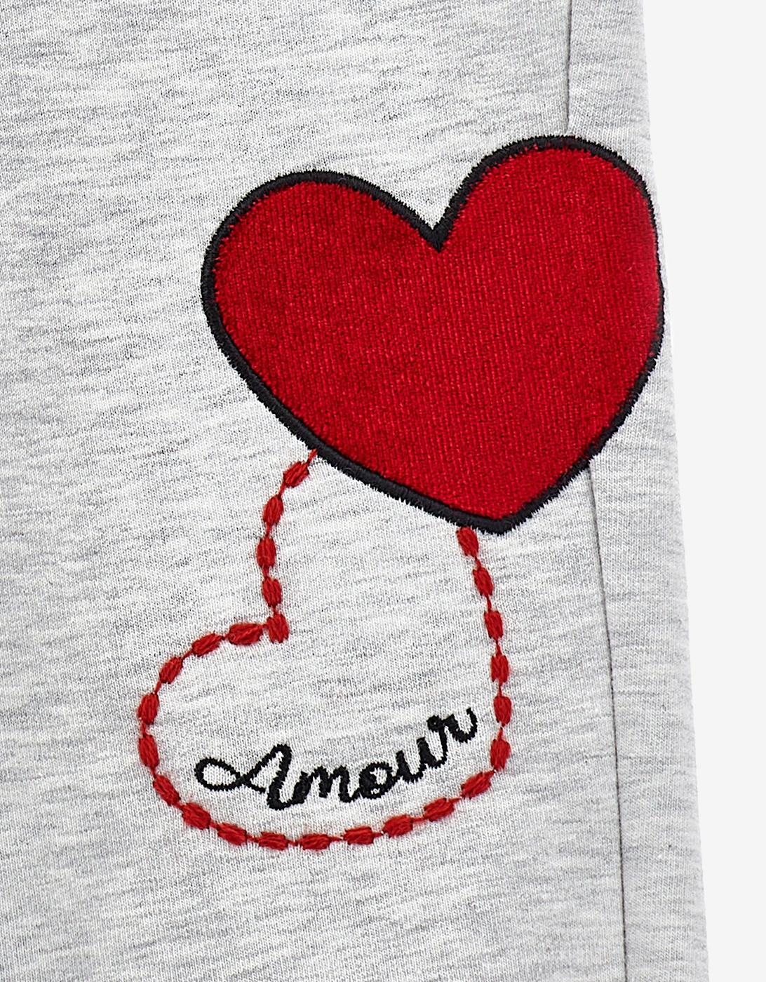 Baby Girls Heart Joggers in Grey