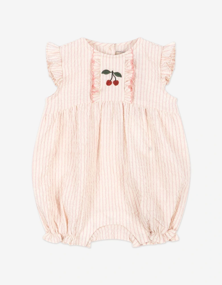 Baby Girls Ellie Frill Romper in Pink