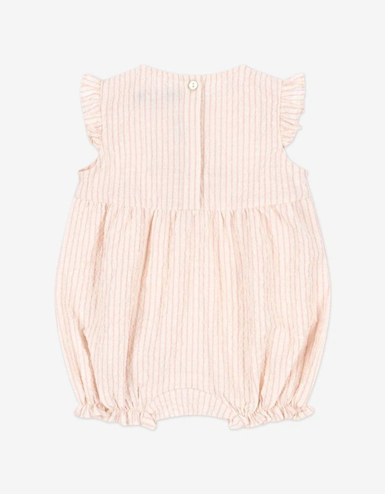 Baby Girls Ellie Frill Romper in Pink