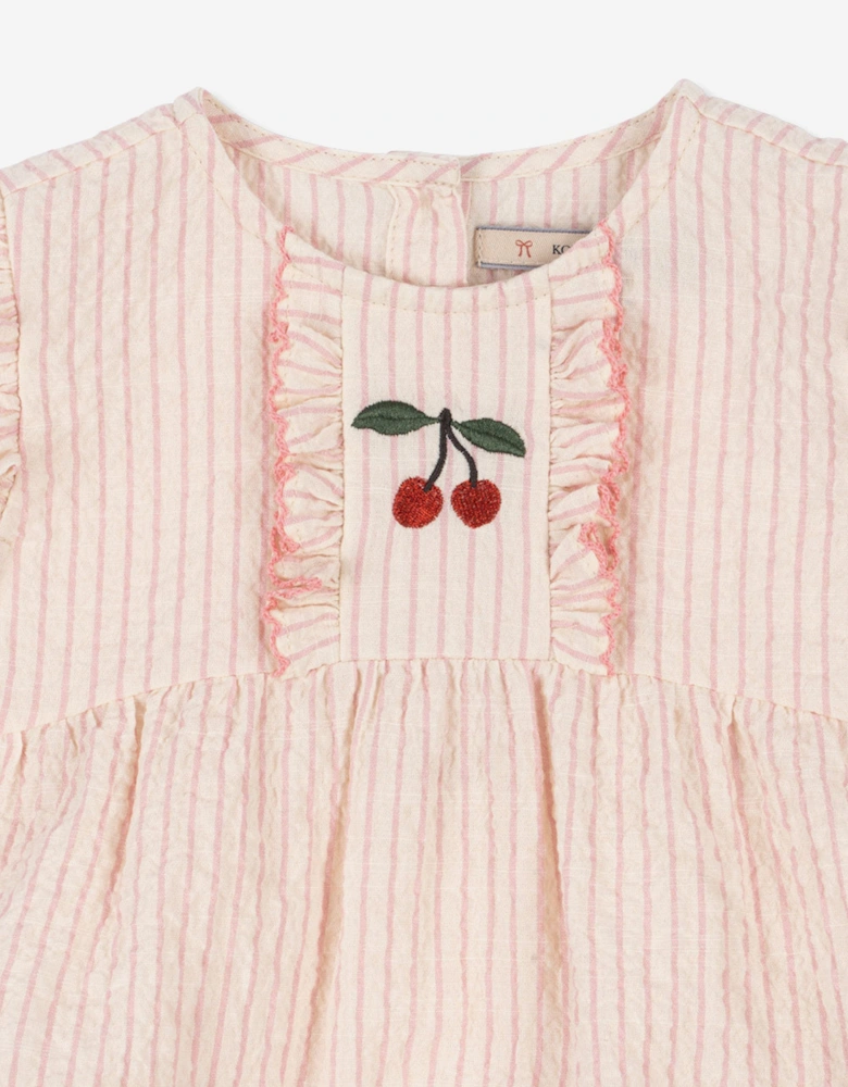 Baby Girls Ellie Frill Romper in Pink