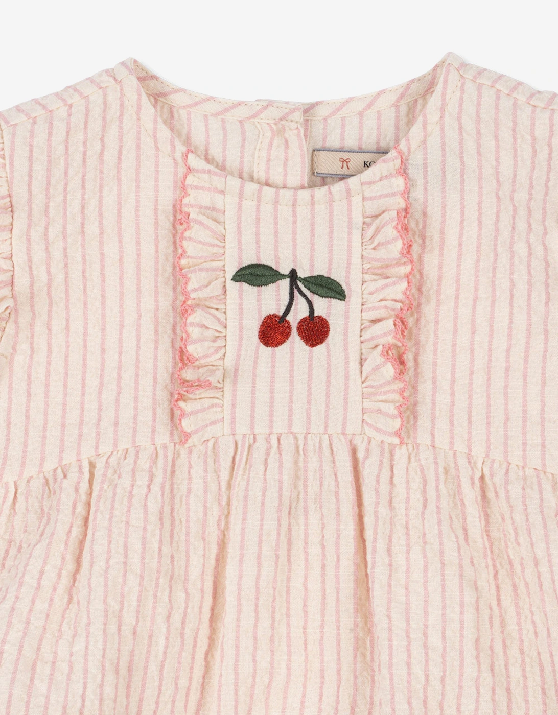 Baby Girls Ellie Frill Romper in Pink